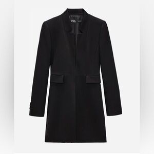 Zara Women's Classic Black Long Blazer